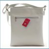VIA55 dupla rekeszes női keresztpántos táska, rostbőr, fehér-rózsaszín noivalltaska-hu c