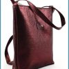 VIA55 női egyszerű női keresztpántos táska, rostbőr, vörös noivalltaska-hu b