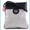 VIA55 női keresztpántos táska kör mintával, rostbőr, ezüst noivalltaska.hu a