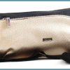 VIA55 női keresztpántos táska széles fazonban, rostbőr, arany noivalltaska-hu b