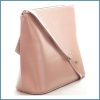 VIA55 elegáns női kis keresztpántos táska merev fazonban, rostbőr, rózsaszín noivalltaska-hu b