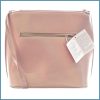 VIA55 elegáns női kis keresztpántos táska merev fazonban, rostbőr, rózsaszín noivalltaska-hu c