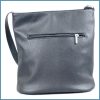 VIA55 női keresztpántos táska elöl díszzsebbel, rostbőr, ezüst noivalltaska-hu c