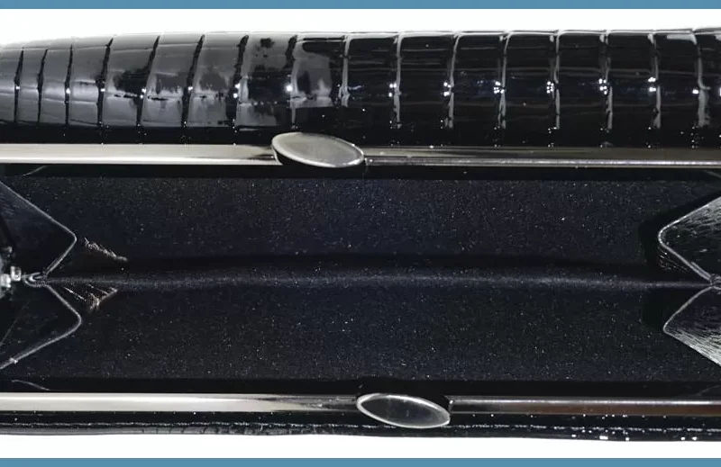 Lorenti női bőr pénztárca kígyóbőr mintával, fekete noivalltaska-hu 4