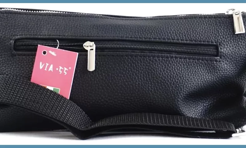 VIA55 női keresztpántos táska széles fazonban, rostbőr, sárga noivalltaska-hu 3