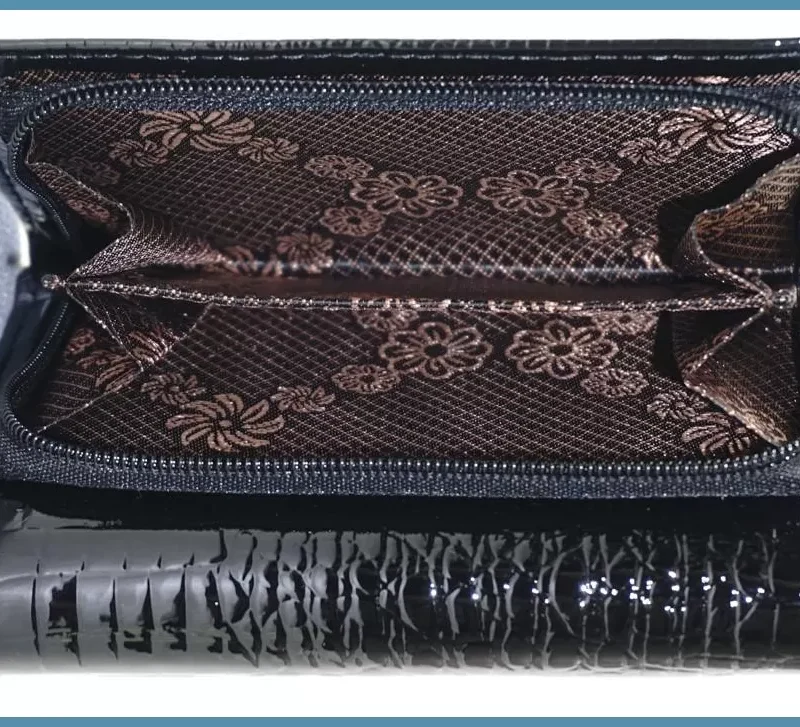 VIA55 női pénztárca, rövid fazon, bőr, fekete noivalltaska-hu 4