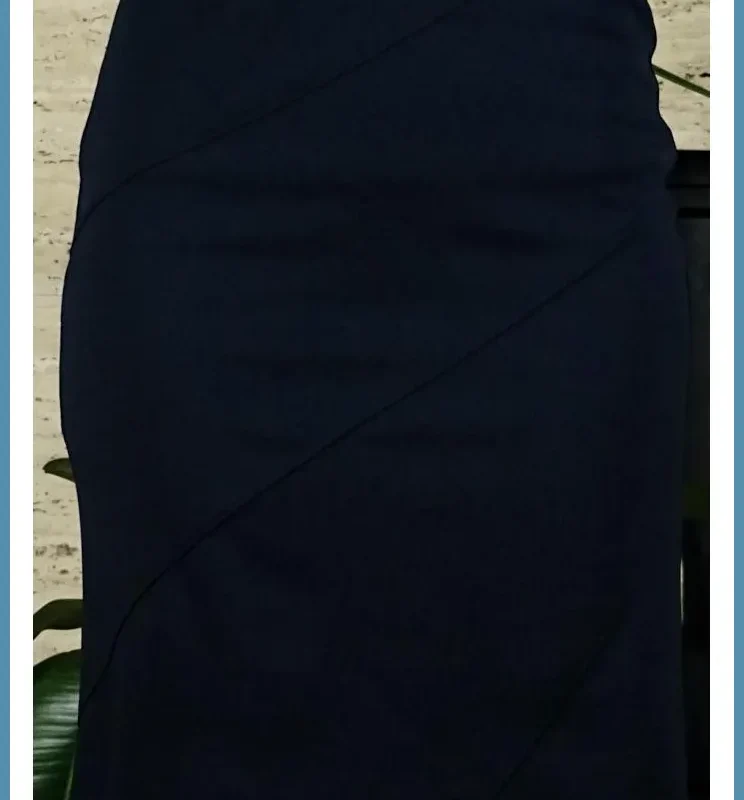 Női elegáns szoknya, sötétkék noivalltaska-hu 1