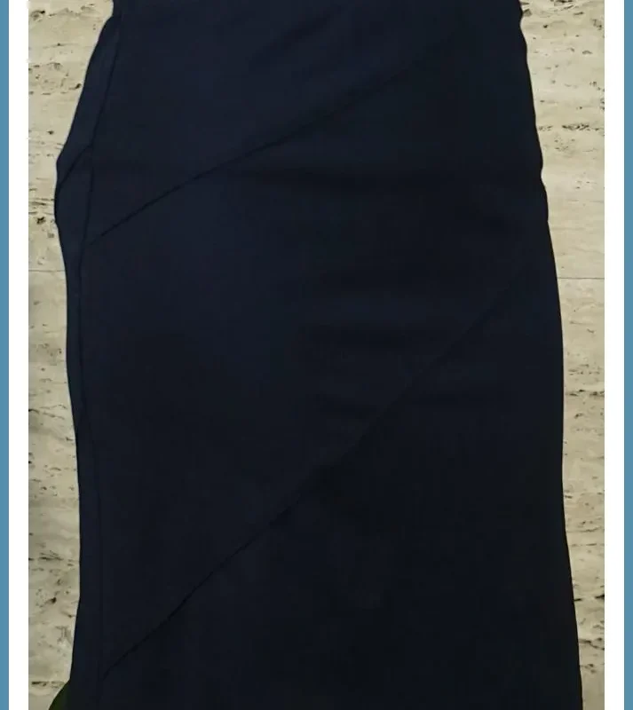 Női elegáns szoknya, sötétkék noivalltaska-hu 2